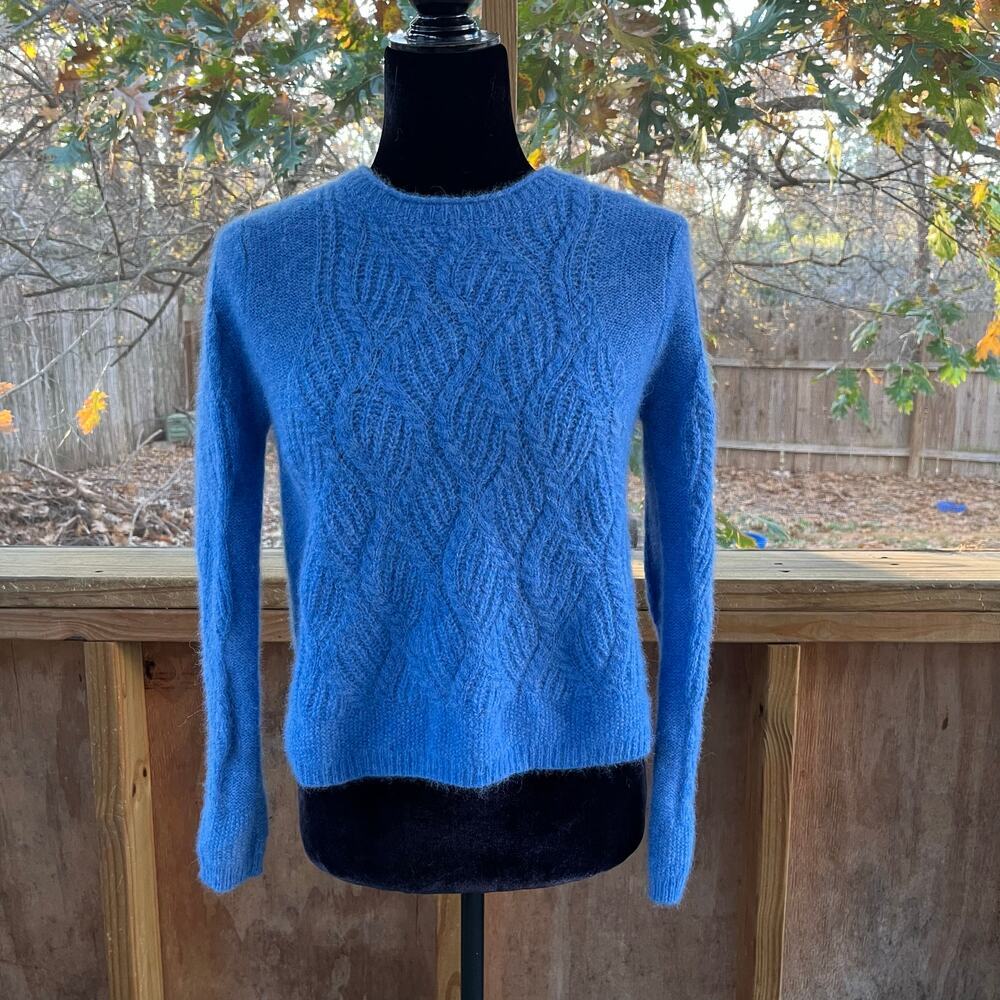 Wrap London Women's Blue Alpaca/Merino Pullover Sweater Size 2